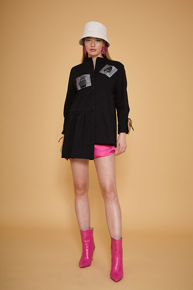 Etiket Baskılı Gömlek - 2