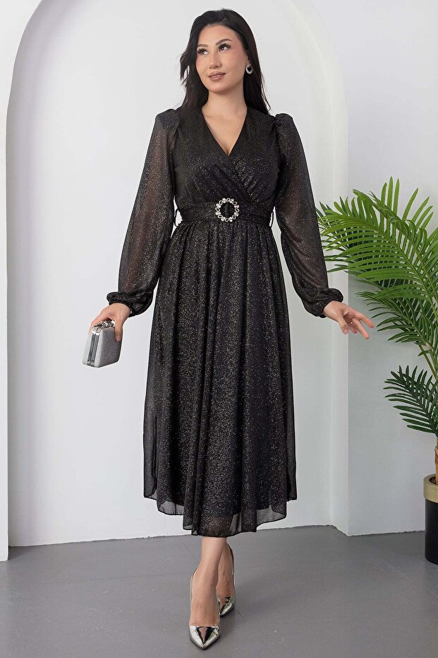 YENİ SİMLİ GECE ELBİSESİ - 3