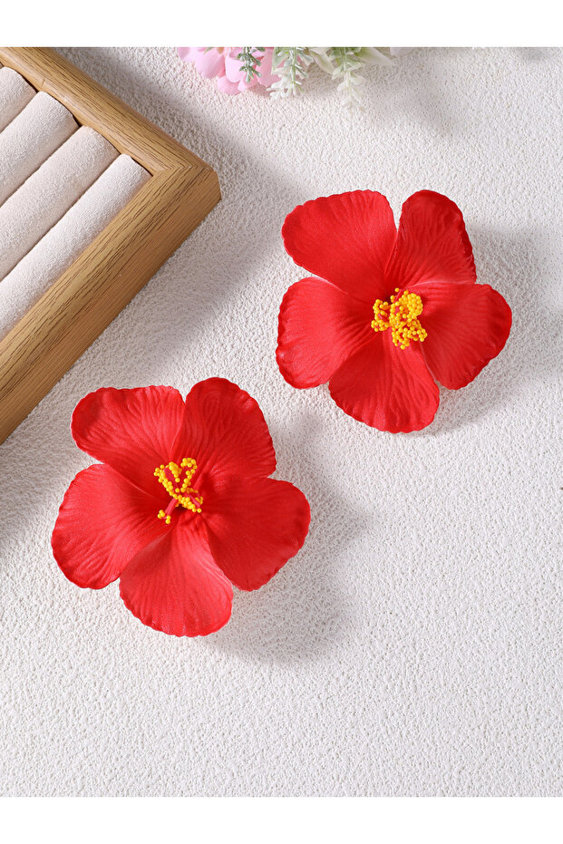 Pack of 2 - Red Plumeria Hair Clip