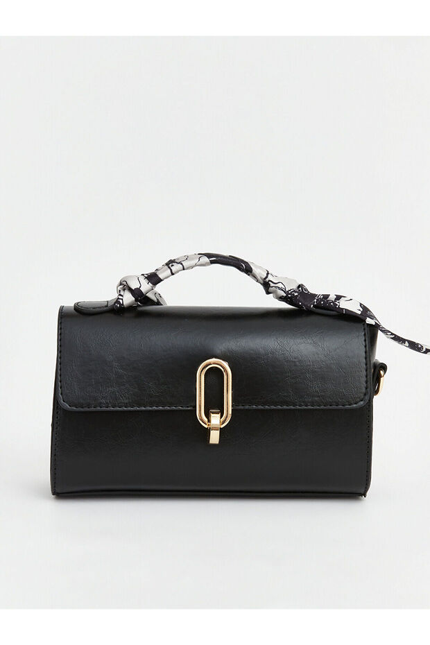 Seray New Season Leather-Look Women with Scarves Shoulder Bag