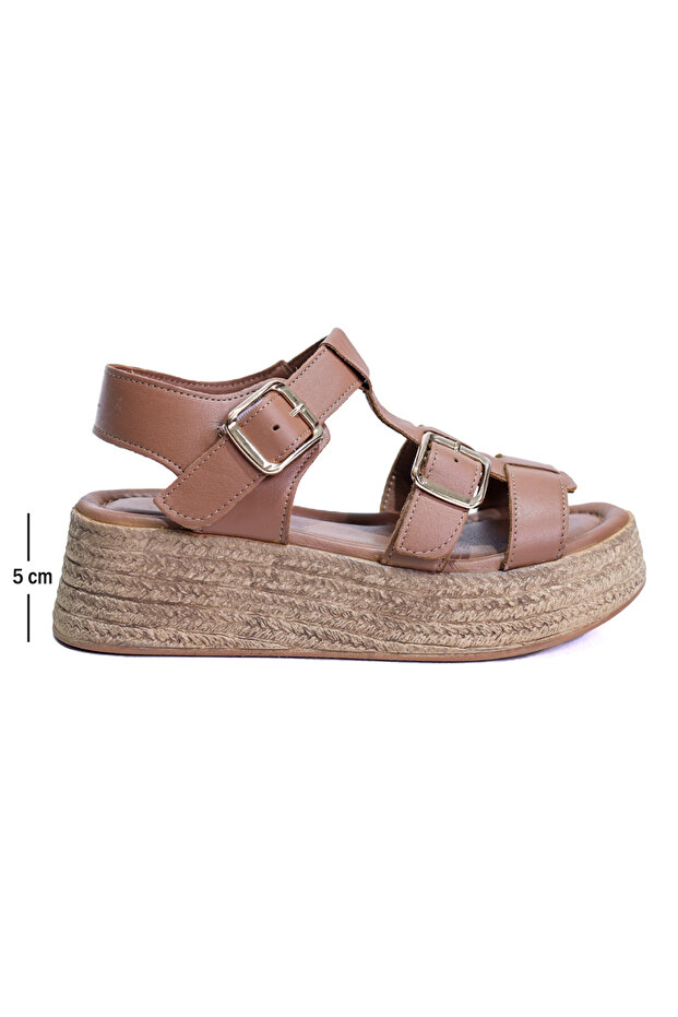 Lessie Genuine Leather Soft Material Wedge Sole Women's Sandals