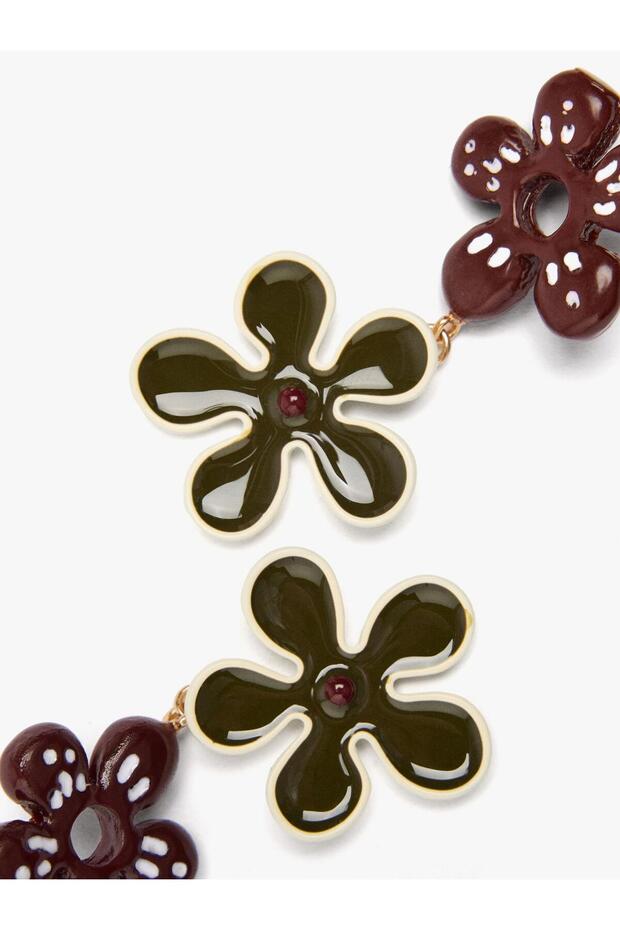 Mineli Çiçek Küpe - 1