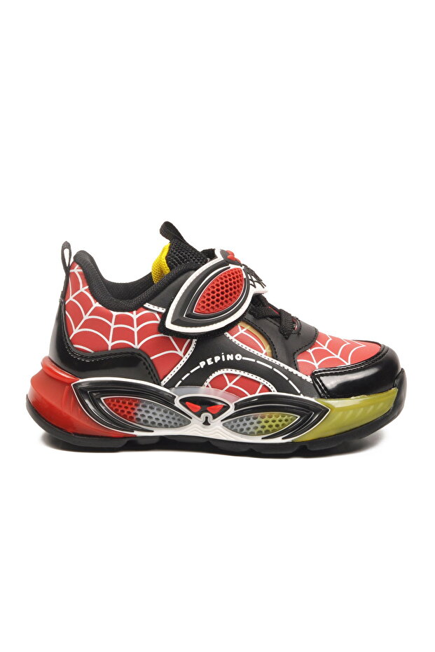 Red Black Velcro Boys' Sports Shoes