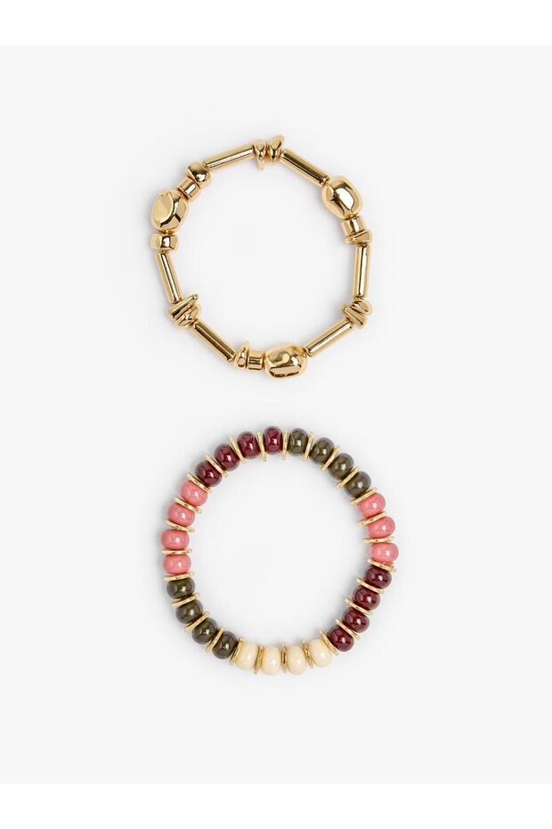 Boncuklu Elastik Bileklik Seti - 3