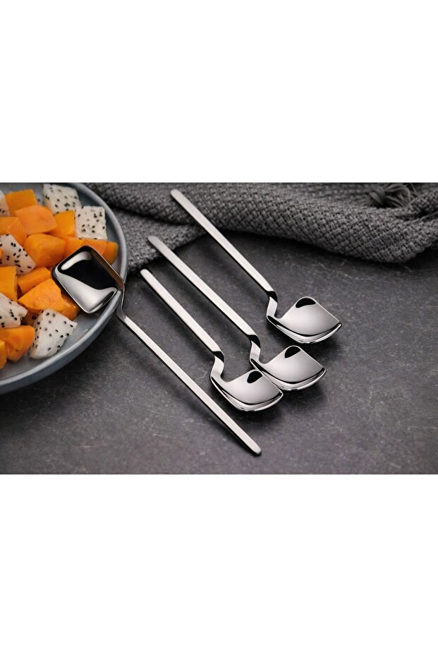 Luxury - 5-Piece Dessert and Ice Cream Spoon Set - Stainless 304 Quality Steel