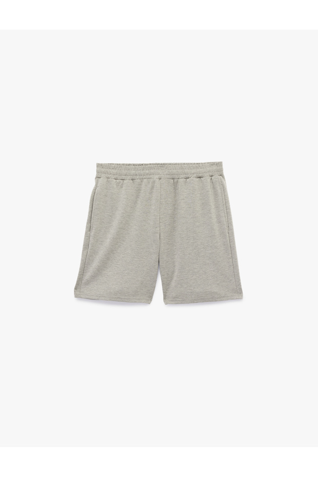 Modal Blended Pocketed Elastic Waist Sports Shorts