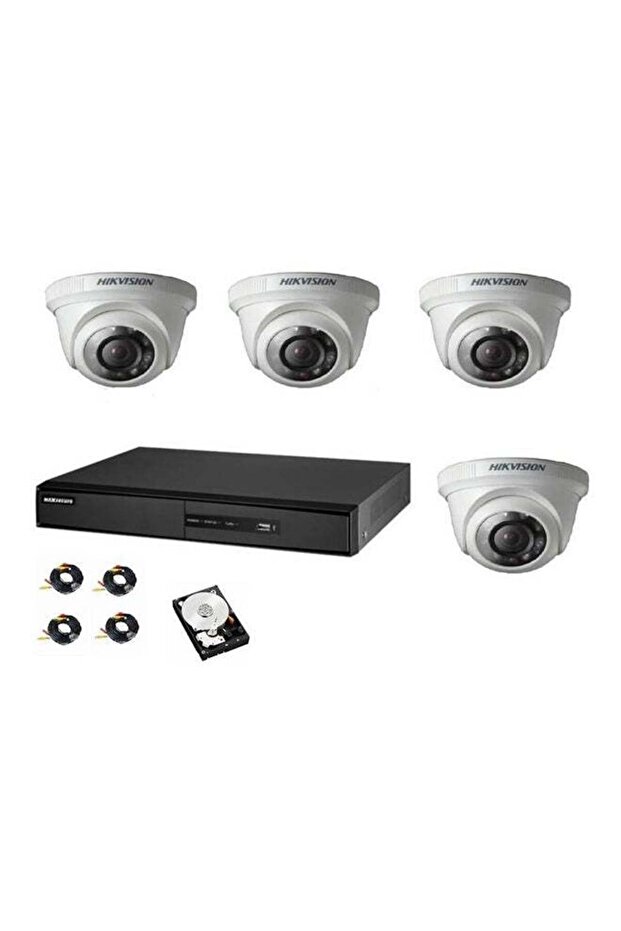 طقم كاميرات مراقبة بتقنية Turbo HD DVR بأربعة قنوات