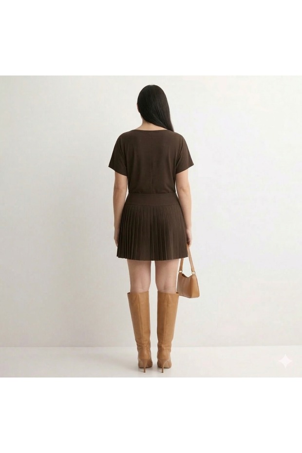 piliseli mini elbise - 4