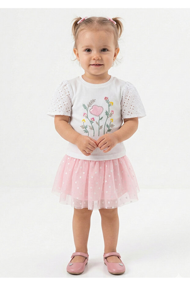 Girls T.Shirt S/S + Skirts, 36M