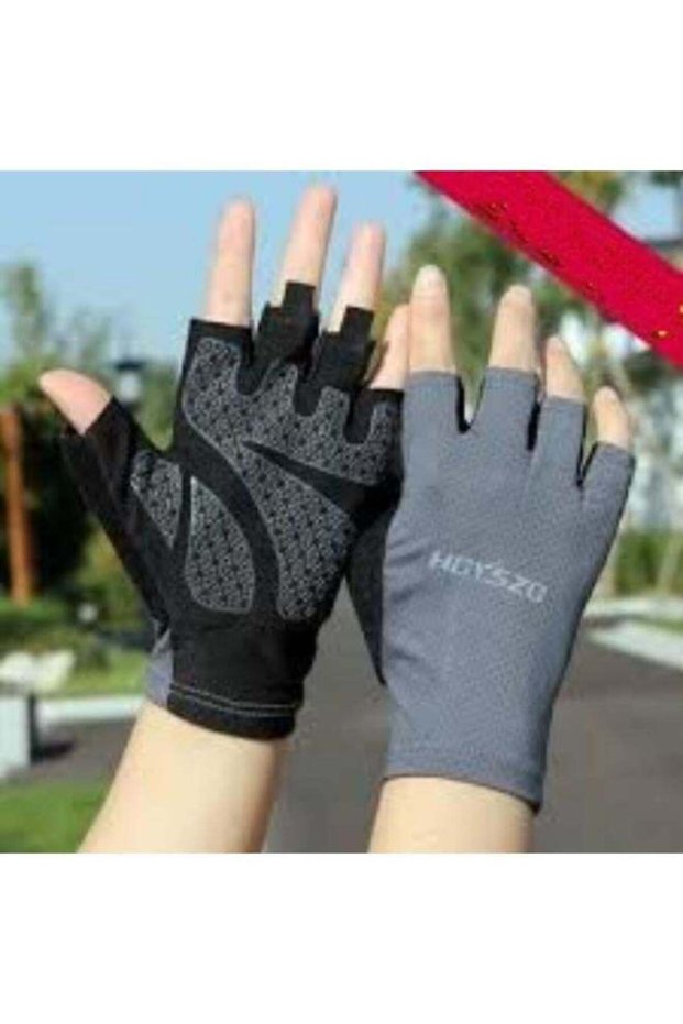 1 Pair Breathable Anti-Slip Shock-Absorbing Sports Fitness Gloves
