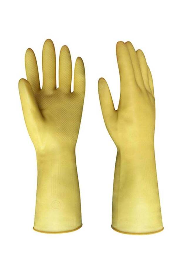 Household Long Sleeve Cleaning Glove Set Yellow XL