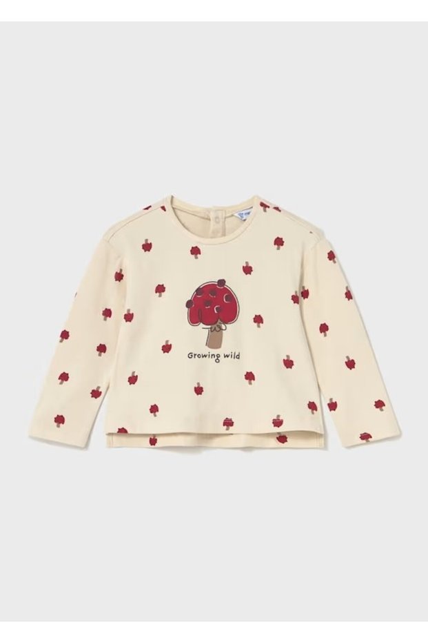 Tisort-Long Sleeve Printed