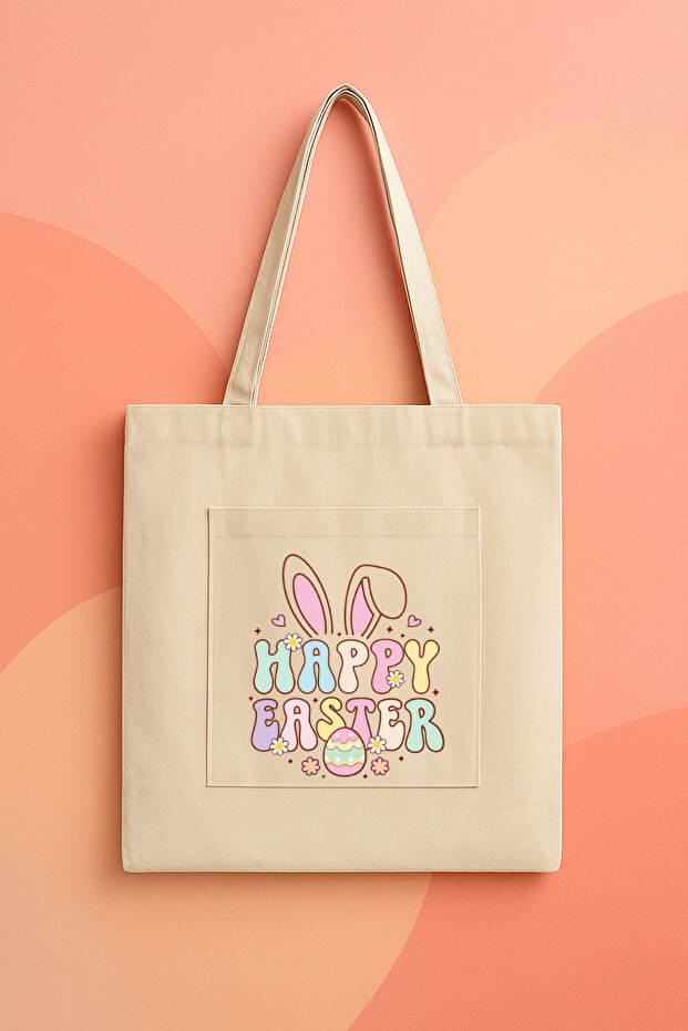 Easter Bunny Easter Egg Specially Designed 100% Cotton Piece Premium Printed Canvas Bag