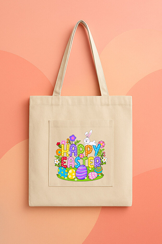 Easter Bunny Easter Egg Specially Designed 100% Cotton Piece Premium Printed Canvas Bag
