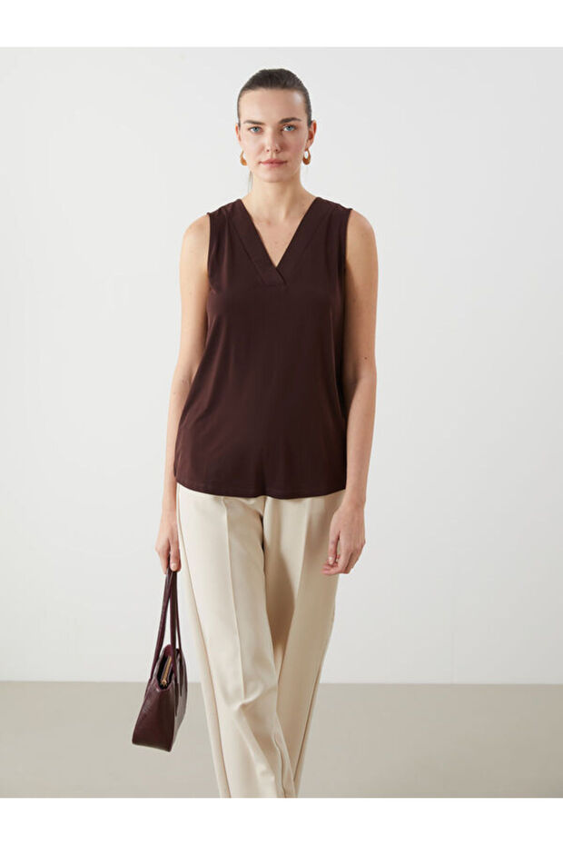 V-Neck Women's Blouse