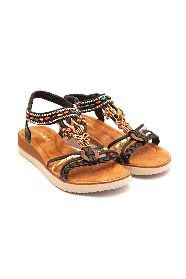 Su-P 361 Bead Detailed Sandals