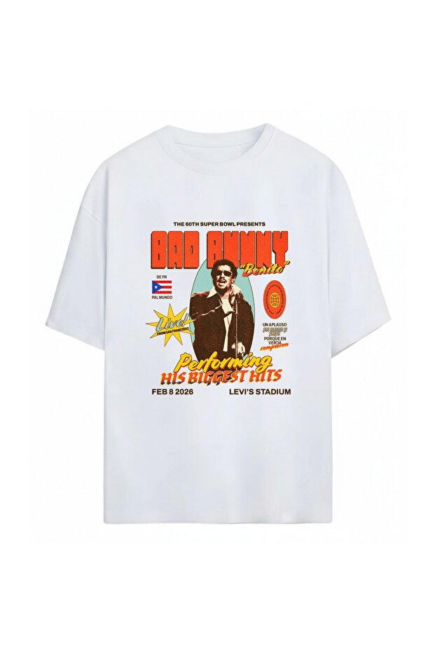 Bad Bunny Printed Unisex Oversized 100% Cotton Pack T-Shirt