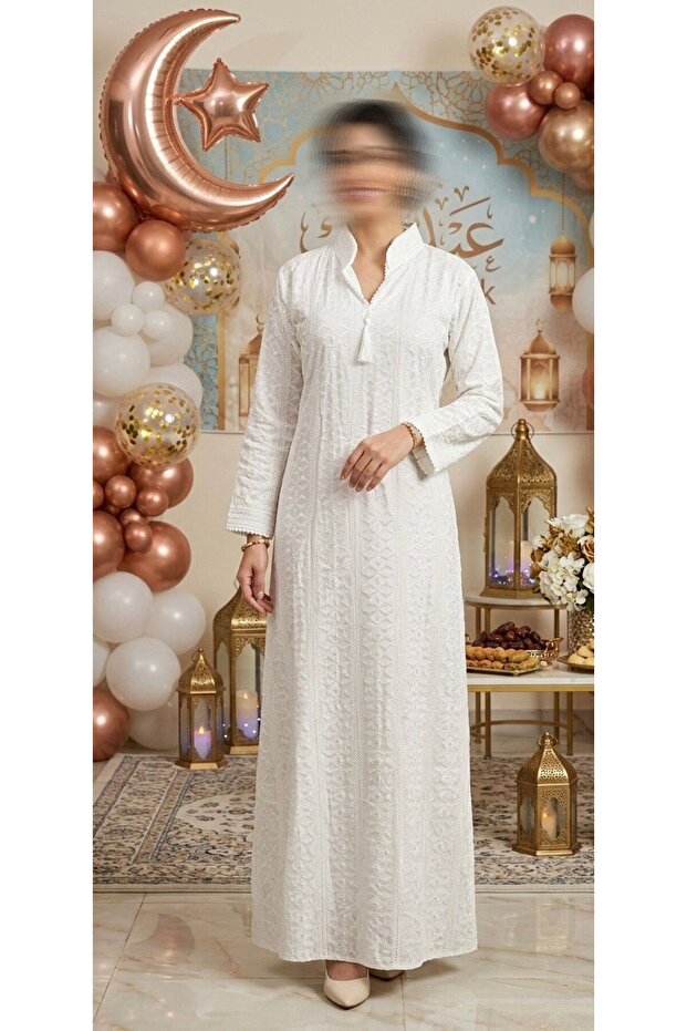 جلابيات/جلابيه باكمام طويله منقوشه مناسبه للمناسبات والاعياد