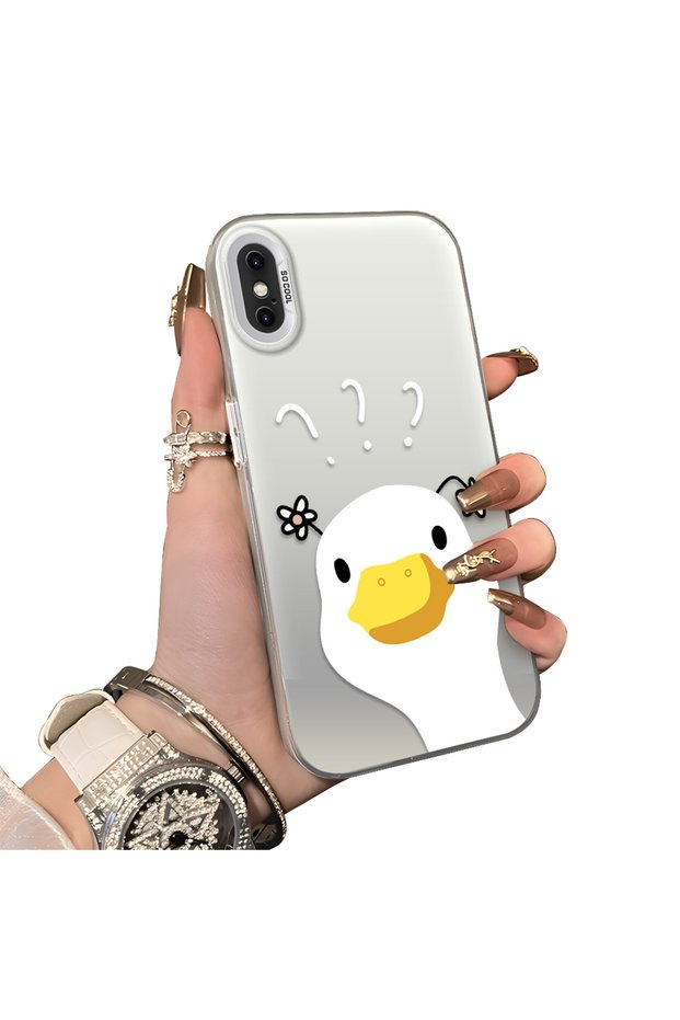iPhone XS Max Compatible Hard Acrylic Back Silicone Edge Lens Protection Case