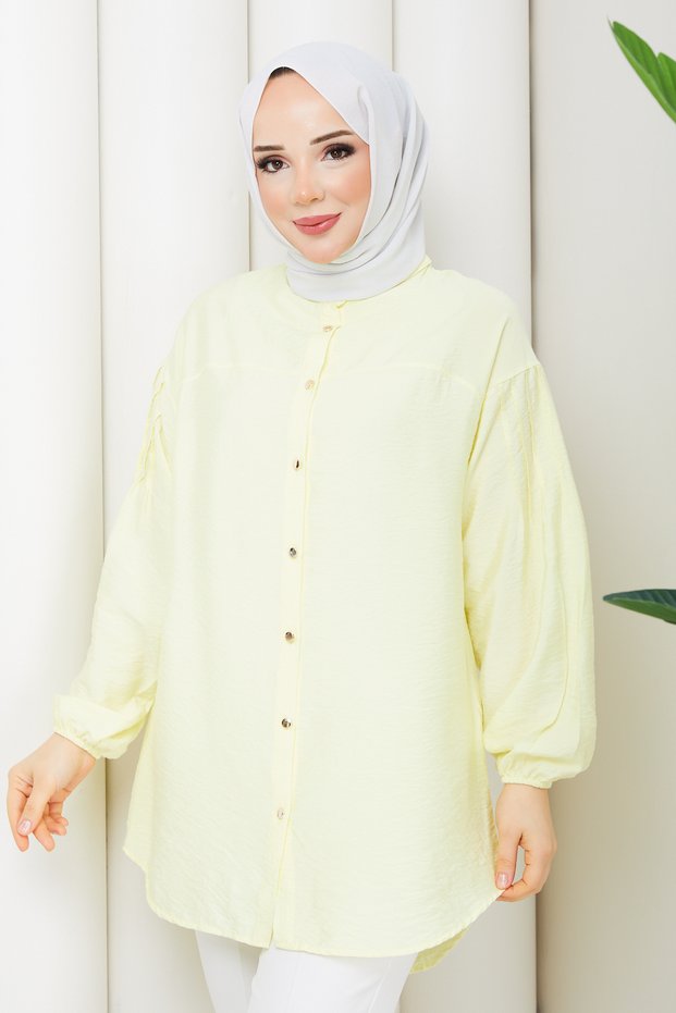 Women's Ribbed Detailed Robal Liliom Shirt
