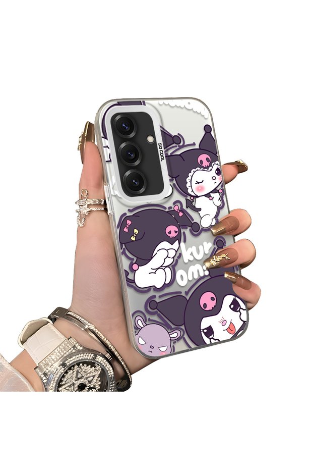 Samsung Galaxy S25 Compatible Hard Acrylic Back Silicone Edge Lens Protection Case