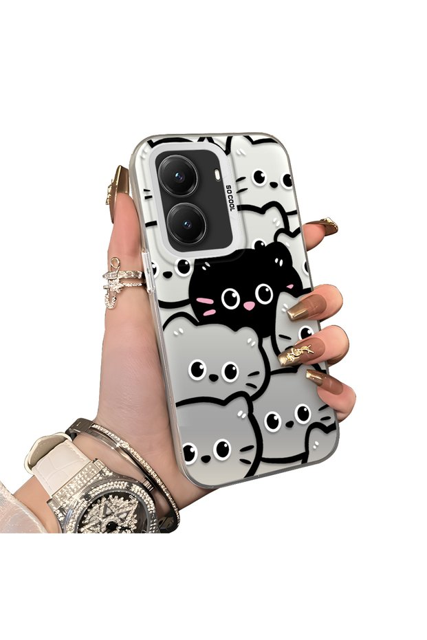 Poco X7 Pro Compatible Hard Acrylic Back Silicone Edge Lens Protection Case