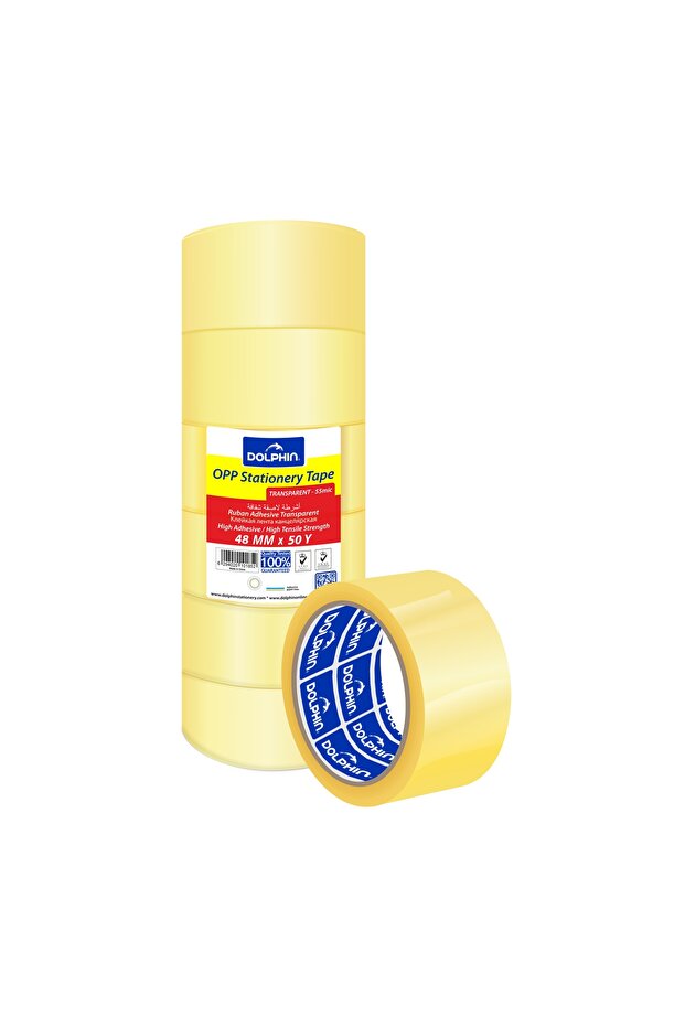 Clear Packing Tape 48mmx 100Y – Strong Heavy Duty Packaging Tape for Sealing Cartons, - 6 Roll