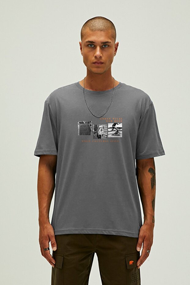Culture Icon Asphalt Men's Printed T-Shirt