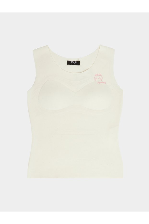 Teen Girls Knit Vest with Pads