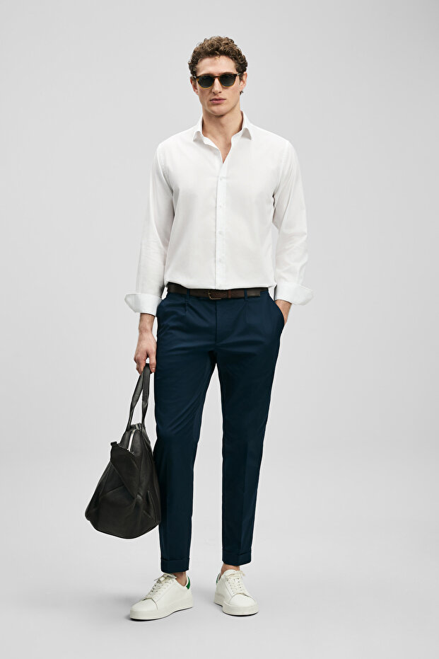 Verder Erkek Basic Gömlek Regular Fit Beyaz - 3