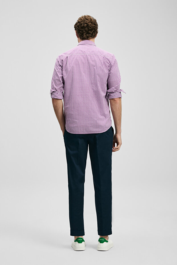 Marco Erkek Basic Gömlek Regular Fit Mor - 6