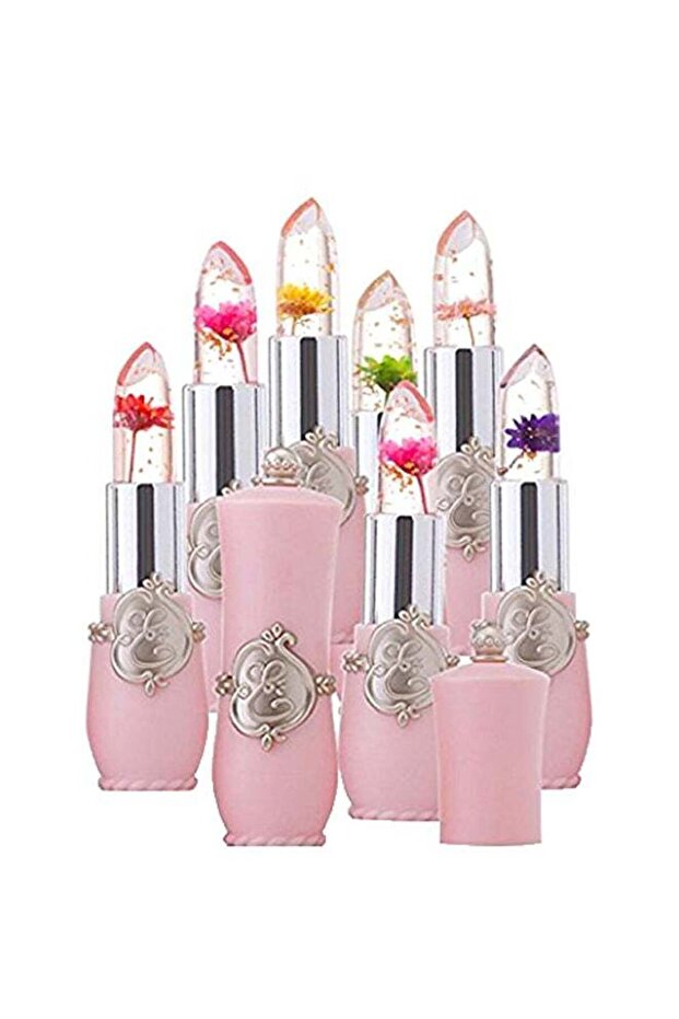 TECH & GLOW 6-Piece Crystal Flower Jelly Lipstick Set Multicolour