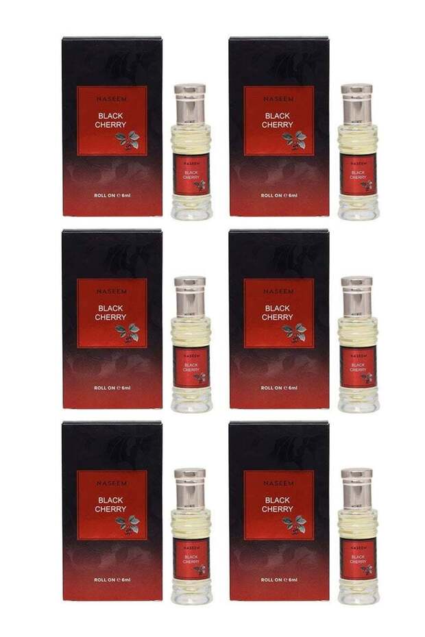 Black Cherry Perfume Oil Roll-On for Men & Women - 6ml (Pack of 6)