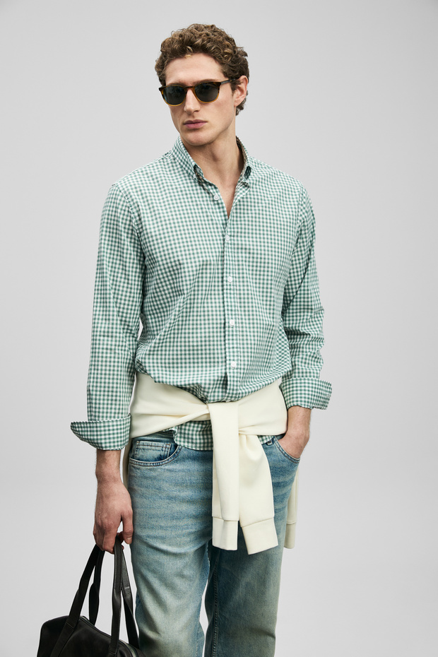 Marco Erkek Basic Gömlek Regular Fit Yeşil - 4