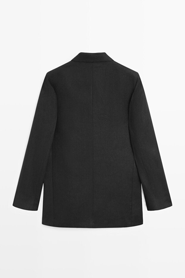 American double-breasted linen jacket - 8