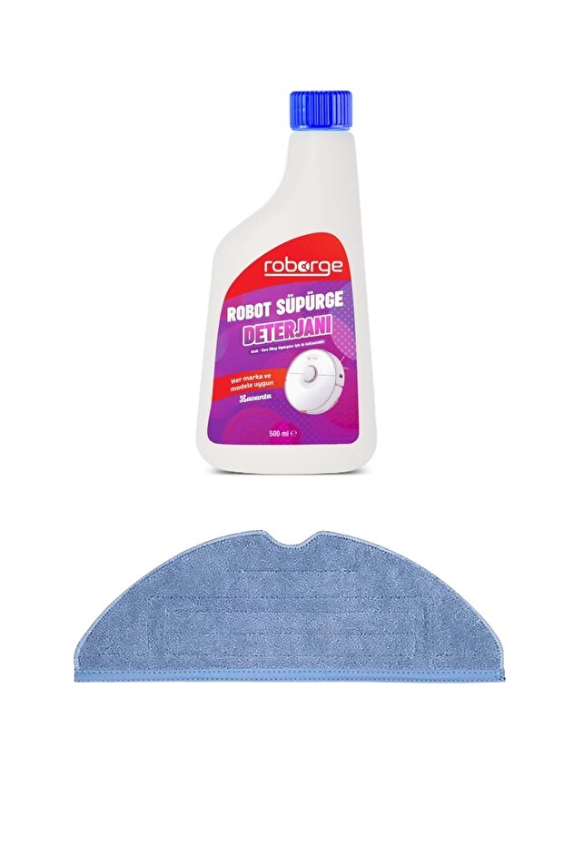 Roborock S7 Max V Robot Vacuum Cleaner Mop Cloth + Robot Vacuum Cleaner Detergent - Lavender