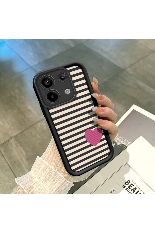 Redmi Note 13 Pro 5g Compatible Black Silicone Case with Shockproof Camera Protection