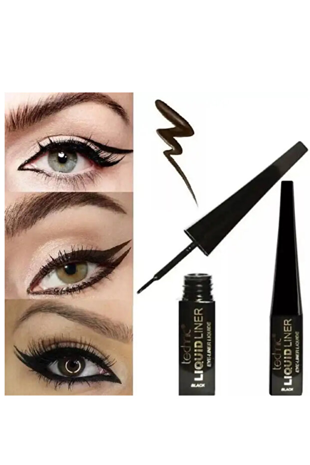 Liquid Liner - Intense Black Precision Eyeliner, Smudge-Proof & Long-Lasting Define, 6ml - 3