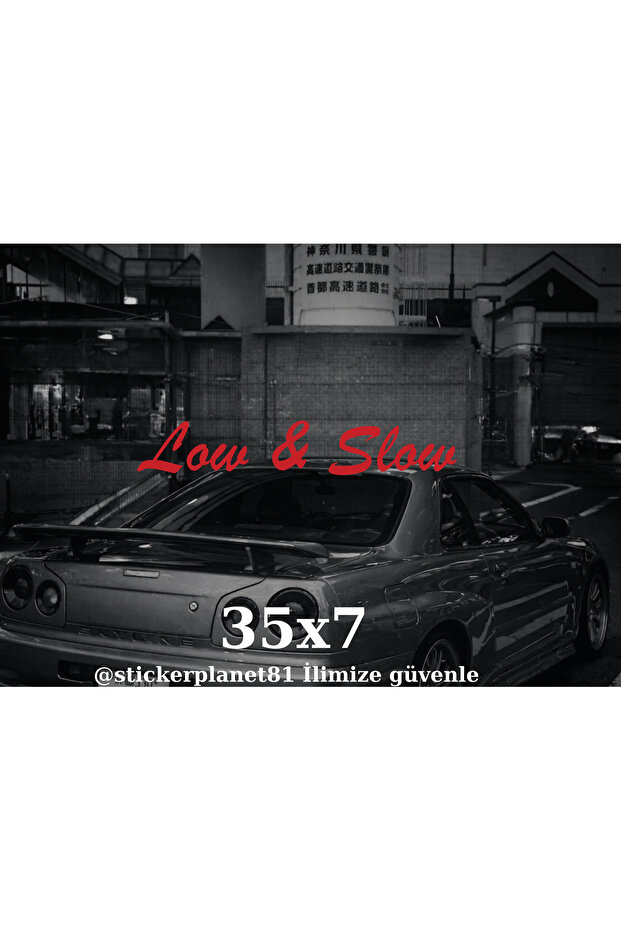 Low & Slow Car Window Sticker 35X7 cm Vehicle Lettering Modified Tuning Rear Window Side Window Decoration Foil