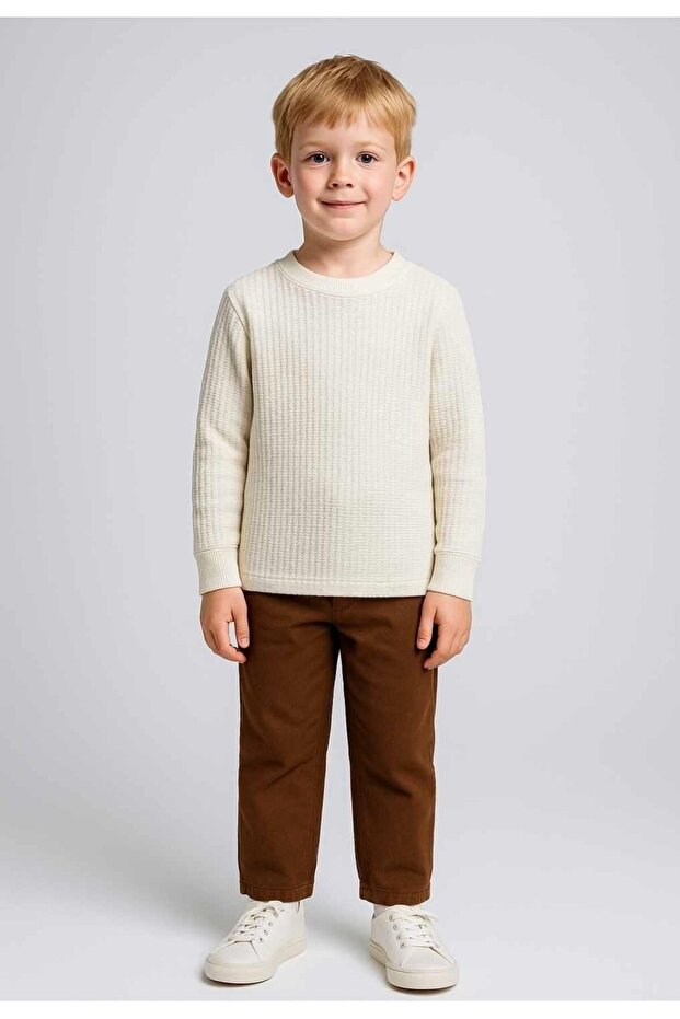 Boy's Jacquard Long Sleeve Sweatshirt Nc-126322