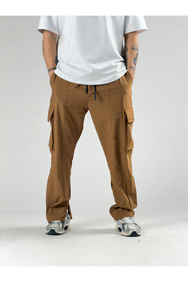 Premium Quality Brown Parachute Fabric Men's Trousers Coc2949