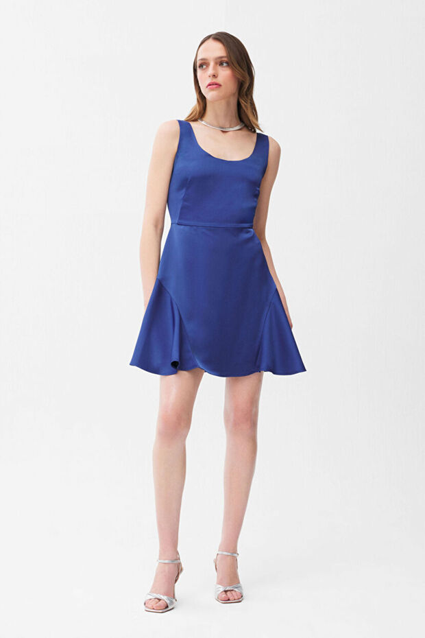 Kolsuz Godeli Mini Elbise - 3