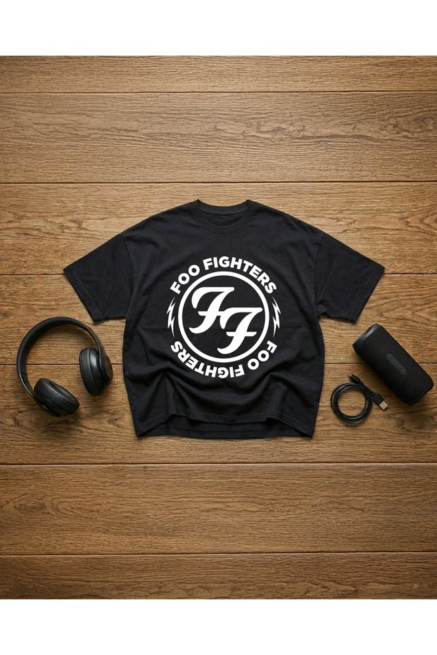 Foo Fighters Printed Unisex 100% Cotton Pack Oversized T-Shirt
