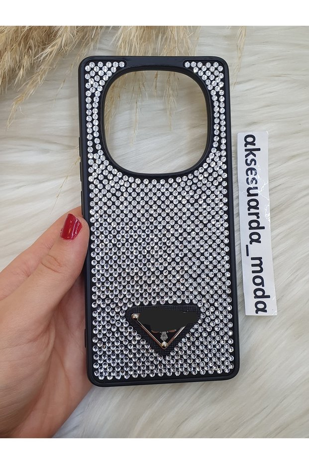 Redmi̇ Note 14 Pro Plus Compatible Luxury Full Stone Branded Case