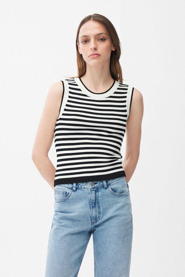 Kolsuz Triko Bluz - 1