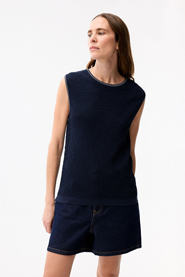 Kolsuz Triko Bluz - 4