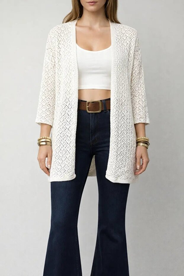Knitted Cardigan Ecru