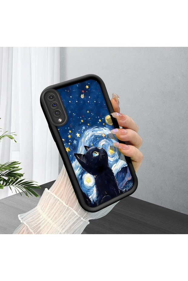 Samsung Galaxy A50/A50S/A30S Compatible Black Silicone Case Shockproof with Camera Protection