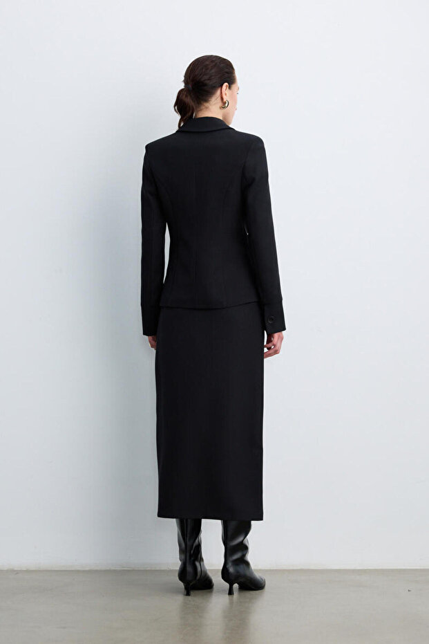 SİYAH BELE OTURAN BLAZER - 8