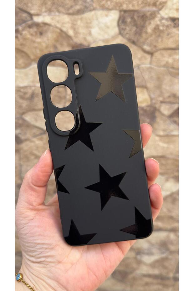 Vivo V40 Lite 5g Compatible Star Silicone Shock-Absorbing Classic Protected Rubber Case